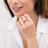 Thumbnail Image 2 of 1/2 CT. T.W. Enhanced Black and White Diamond Multi-Row Wrap Ring in Sterling Silver