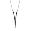 Thumbnail Image 1 of 1/4 CT. T.W. Black Diamond Deep "V" Necklace in Sterling Silver