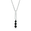 Thumbnail Image 1 of 1/4 CT. T.W. Black Diamond Triple Drop Pendant in Sterling Silver