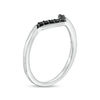 Thumbnail Image 3 of 1/8 CT. T.W. Black Diamond Chevron Ring in Sterling Silver