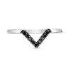 Thumbnail Image 4 of 1/8 CT. T.W. Black Diamond Chevron Ring in Sterling Silver