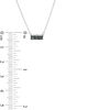 Thumbnail Image 2 of 1/4 CT. T.W. Enhanced Black and White Diamond Three Stone Bar Necklace in Sterling Silver
