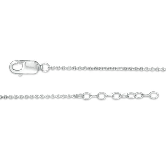 1/20 CT. T.w. Diamond Sideways Heart-Top Key Anklet in Sterling Silver - 10"