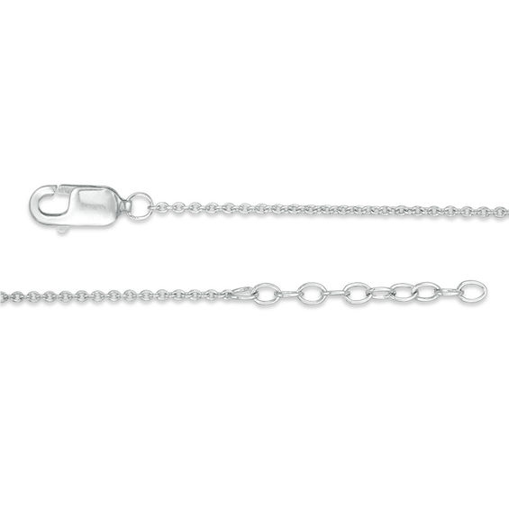 Diamond Accent Flip Flop Dangle Anklet in Sterling Silver - 10"