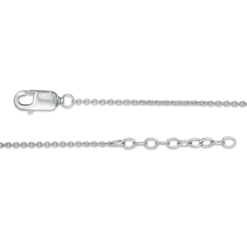 Main Image 3 of 1/20 CT. T.W. Diamond Double Star Anklet in Sterling Silver - 10"