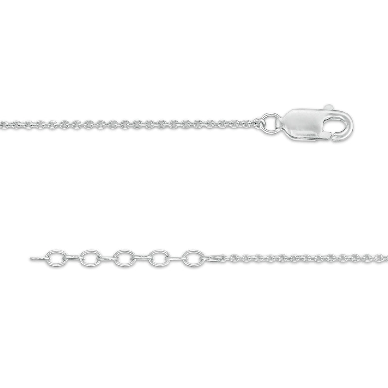 Main Image 3 of 1/20 CT. T.W. Diamond Heartbeat with Heart Anklet in Sterling Silver and 10K Rose Gold - 10"