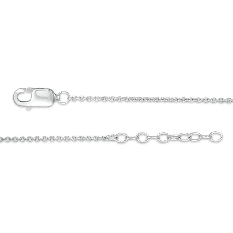 Main Image 3 of 1/20 CT. T.W. Diamond Horseshoe Anklet in Sterling Silver - 10"