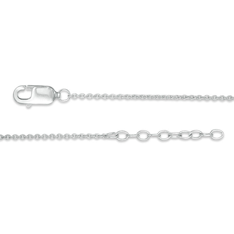 Main Image 3 of 1/20 CT. T.W. Diamond Sideways Anchor Anklet in Sterling Silver - 10"
