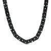 Thumbnail Image 1 of Made in Italy Men's 6.0mm Byzantine Chain Necklace in Solid Sterling Silver with Black Ruthenium - 22"