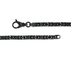 Thumbnail Image 2 of Made in Italy Men's 6.0mm Byzantine Chain Necklace in Solid Sterling Silver with Black Ruthenium - 22"