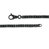 Thumbnail Image 3 of Made in Italy Men's 6.0mm Byzantine Chain Necklace in Solid Sterling Silver with Black Ruthenium - 22"