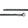 Thumbnail Image 3 of Made in Italy 6.0mm Byzantine Chain Bracelet in Solid Sterling Silver with Black Ruthenium - 8.5"