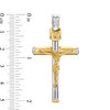 Thumbnail Image 2 of Made in Italy Crucifix Necklace Charm in 10K Two-Tone Gold