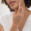 Thumbnail Image 2 of Oval Emerald and Diamond Accent Flame Bypass Ring in 10K Gold