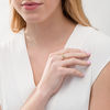 Thumbnail Image 2 of Ladies' 7.0mm Byzantine Chain Ring in 10K Gold - Size 7