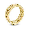 Thumbnail Image 2 of Ladies' 7.0mm Byzantine Chain Ring in 10K Gold - Size 7