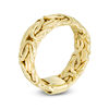 Thumbnail Image 3 of Ladies' 7.0mm Byzantine Chain Ring in 10K Gold - Size 7