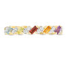 Thumbnail Image 4 of Baguette Multi-Gemstone and White Topaz Slant Five Stone Stackable Ring in 10K Gold