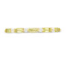 Thumbnail Image 4 of Baguette Peridot and White Topaz Alternating Five Stone Stackable Ring in 10K Gold