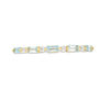 Thumbnail Image 4 of Baguette Swiss Blue and White Topaz Alternating Five Stone Stackable Ring in 10K Gold
