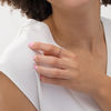 Thumbnail Image 2 of Baguette Amethyst and White Topaz Alternating Five Stone Stackable Ring in 10K Gold