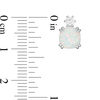 Thumbnail Image 3 of 7.0mm Cushion-Cut Lab-Created Opal and White Sapphire Stud Earrings in Sterling Silver