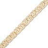 Thumbnail Image 0 of 7.0mm Byzantine Chain Bracelet in Hollow 10K Gold - 7.5"