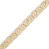 Thumbnail Image 1 of 7.0mm Byzantine Chain Bracelet in Hollow 10K Gold - 7.5"