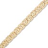 Thumbnail Image 0 of 7.0mm Byzantine Chain Bracelet in Hollow 10K Gold - 7.5"