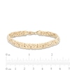 Thumbnail Image 3 of 7.0mm Byzantine Chain Bracelet in Hollow 10K Gold - 7.5"