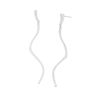 Thumbnail Image 1 of 3/4 CT. T.W. Diamond Squiggle Drop Earrings in 10K White Gold