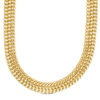 Thumbnail Image 1 of Ladies' 14.0mm Triple Row Wire Curb Chain Necklace in 10K Gold - 18"
