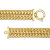 Thumbnail Image 2 of Ladies' 14.0mm Triple Row Wire Curb Chain Necklace in 10K Gold - 18"