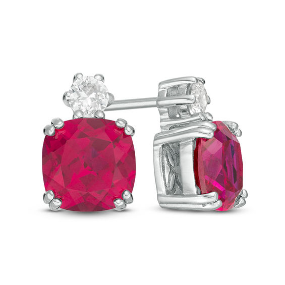 Zales ruby deals stud earrings