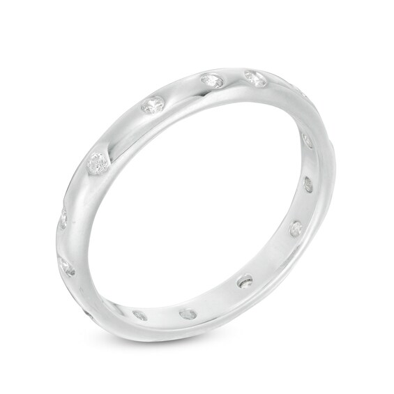 1/5 CT. T.w. Diamond Scattered Wedding Band in Platinum
