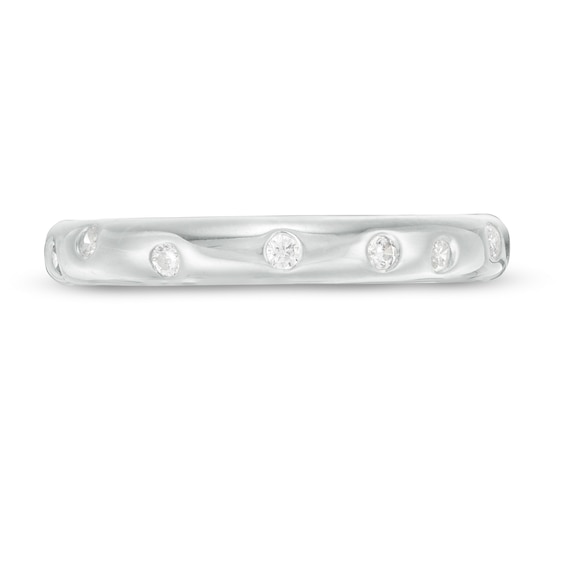 1/5 CT. T.w. Diamond Scattered Wedding Band in Platinum
