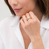 Thumbnail Image 2 of 1 CT. T.W. Baguette and Round Diamond Multi-Row Intertwined Ring in 10K Gold