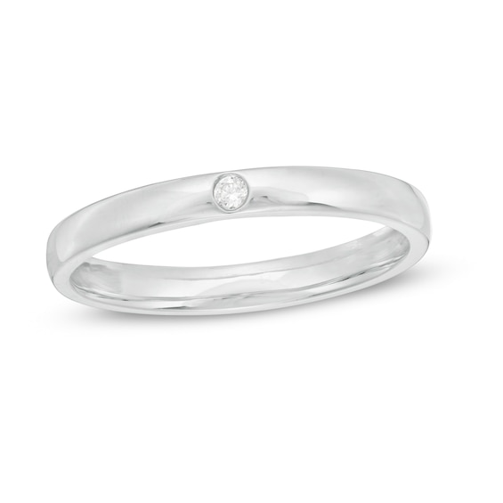1/ CT. Diamond Solitaire Wedding Band in Platinum