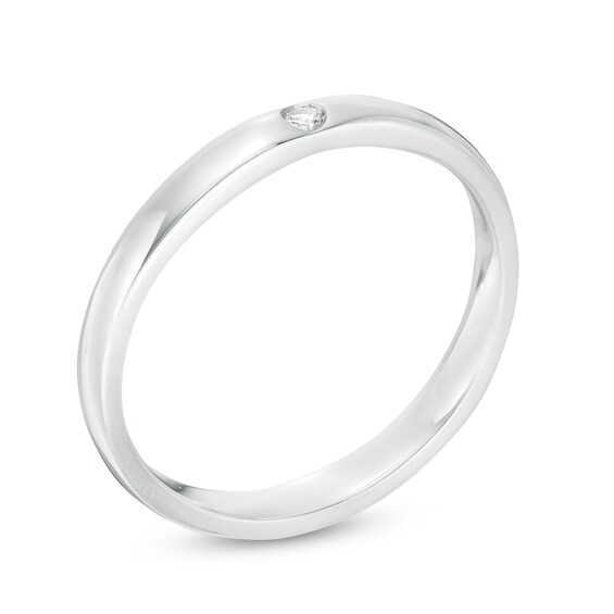 1/ CT. Diamond Solitaire Wedding Band in Platinum