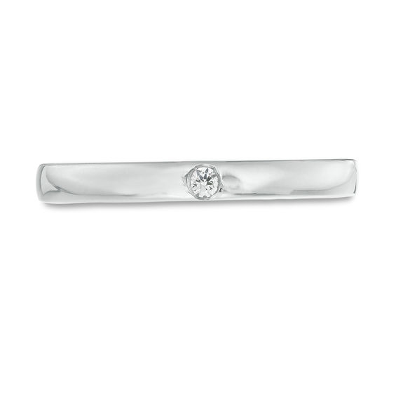 1/ CT. Diamond Solitaire Wedding Band in Platinum