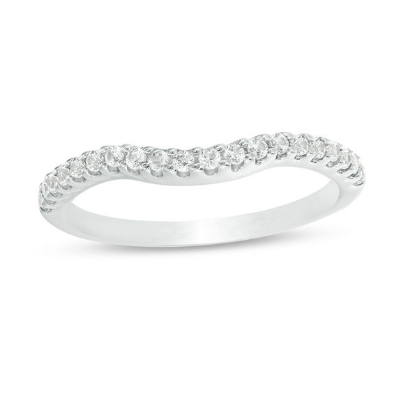 1/4 CT. T.w. Diamond Contour Wedding Band in Platinum