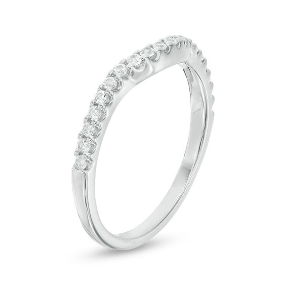 1/4 CT. T.w. Diamond Contour Wedding Band in Platinum
