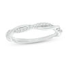 Thumbnail Image 0 of 1/10 CT. T.W. Diamond Twist Wedding Band in Platinum