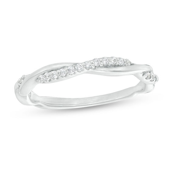 1/10 CT. T.w. Diamond Twist Wedding Band in Platinum