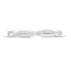 Thumbnail Image 4 of 1/10 CT. T.W. Diamond Twist Wedding Band in Platinum