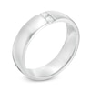 Thumbnail Image 2 of Men's 1/5 CT. T.W. Diamond Vertical Two Stone Wedding Band in Platinum