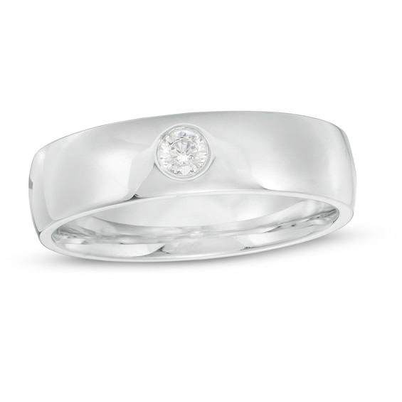 1/6 CT. Diamond Solitaire Wedding Band in Platinum