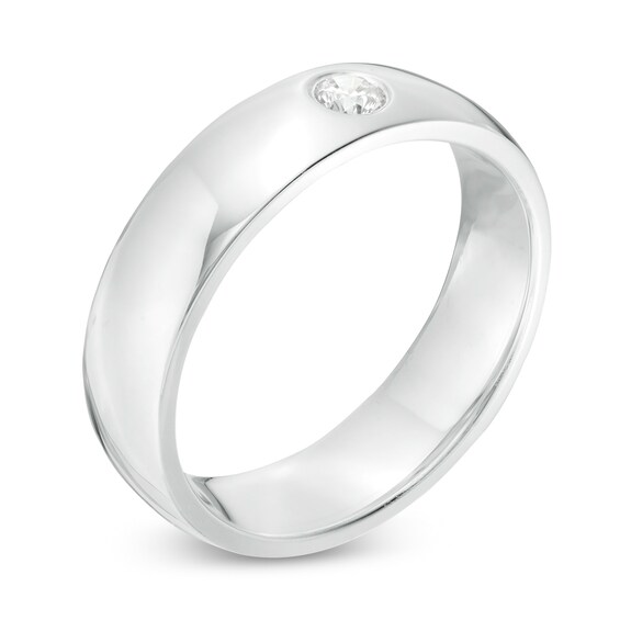 1/6 CT. Diamond Solitaire Wedding Band in Platinum