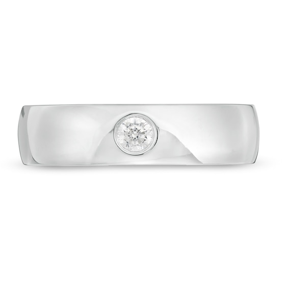1/6 CT. Diamond Solitaire Wedding Band in Platinum