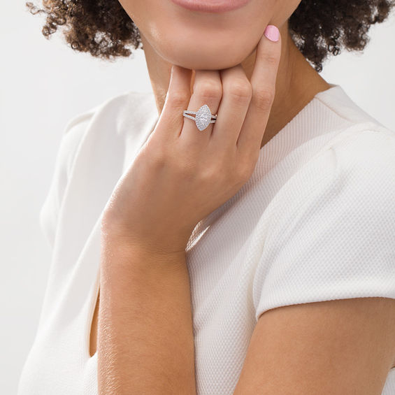 Love's Destiny by Zales 1-1/4 CT. T.w. Certified Marquise Diamond Frame Engagement Ring in 14K Two-Tone Gold (I/Si2)